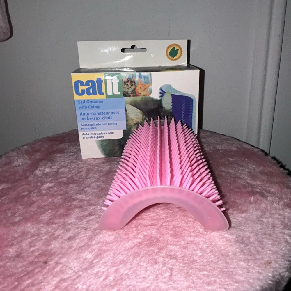Amazon Pink Cat Self Groomer with Catnip